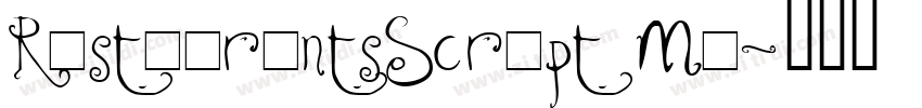 RestaurantsScript Me字体转换